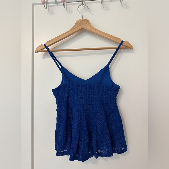 Garage Peplum Blue Top - Picture 4 of 4
